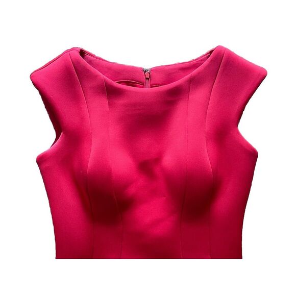 Jovani NWOT $560 Women's Midi Drop Waist Cocktail Scuba Dress Ruffle Hem Size 10 - Picture 4 of 9